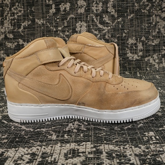 Size 12 - Nike Victor Cruz x Air Force 1 Mid Vachetta Tan NO BOX - Picture 9 of 10